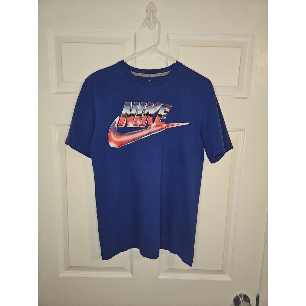 Nike Mens T-Shirt Size M Logo Swoosh Printed Athletic Active Short Sleeve Shirt